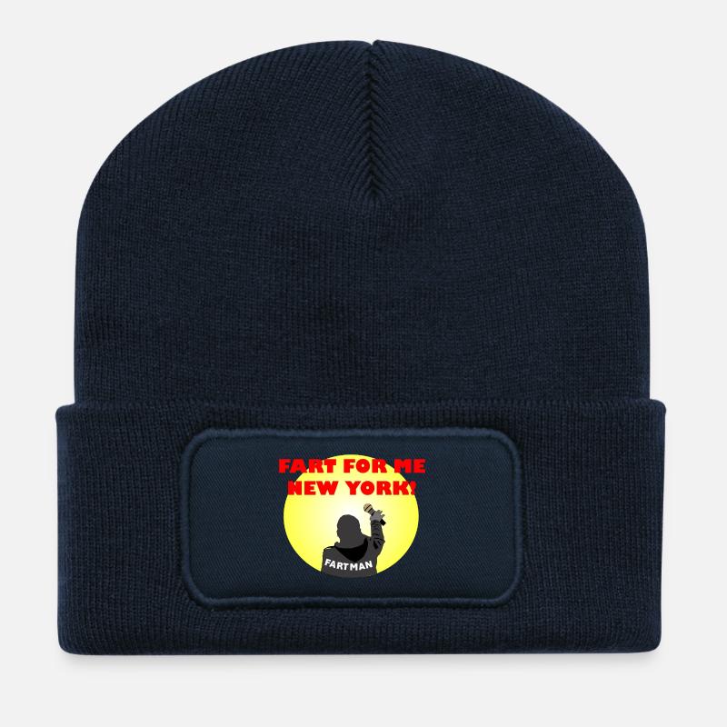 Comedy Thema Grafik T-Shirt - Recycelte Patch Beanie - French Navy
