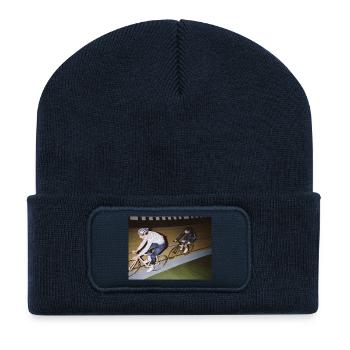 Road Cyclists – Vintage Track - Recycled Patch Beanie - french navy - Front