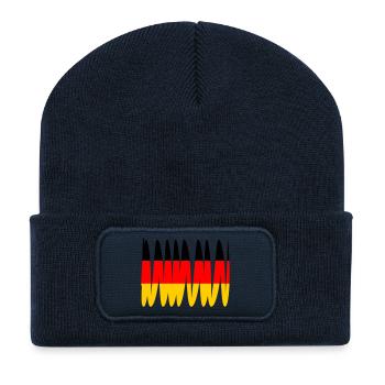 Drapeau de l’Allemagne - Beanie recyclé à patch - bleu marine - Devant