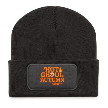 Hot Ghoul Autumn/ Y2K Design - Recycled Patch Beanie - dark grey - Front