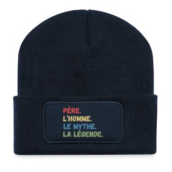 Father Man The Myth La Le'gende Father's Day - Recycled Patch Beanie - french navy - Front