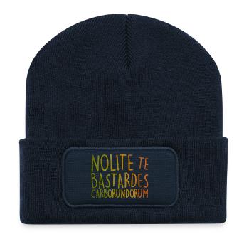 Nolite Te Bastardes Carborundorum - Recycelte Patch Beanie - French Navy - Vorne