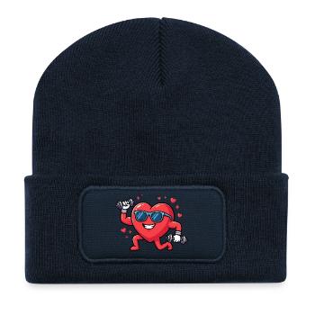 Fun workout in the gym: heart lift to V - Recycled Patch Beanie - french navy - Front