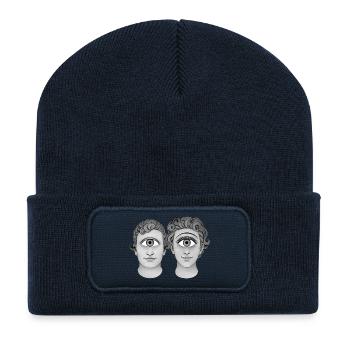CYCLOPS IN LOVE - black & white - Beanie recyclé à patch - bleu marine - Devant