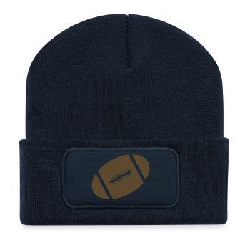 Rugby ball - Recycled Patch Beanie - french navy - Front