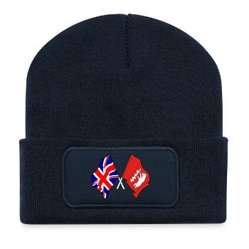 Warwickshire & Great Britain - Recycled Patch Beanie - french navy - Front