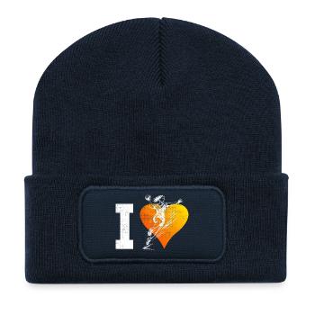 Handball Illustration für Handball fuer Frauen - Recycelte Patch Beanie - French Navy - Vorne