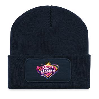 Super Mom - Recycled Patch Beanie - french navy - Front