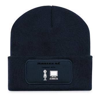 Master of Computer skills - Recycled Patch Beanie - french navy - Front