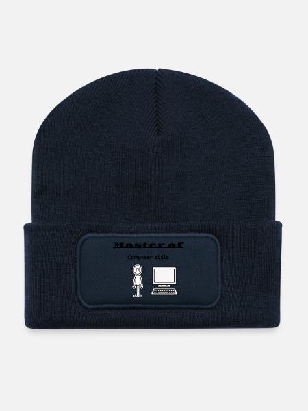 Master der Computerfähigkeiten - Recycelte Patch Beanie - French Navy