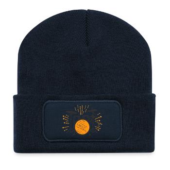 Schlagzeug Cartoon Look - Recycelte Patch Beanie - French Navy - Vorne