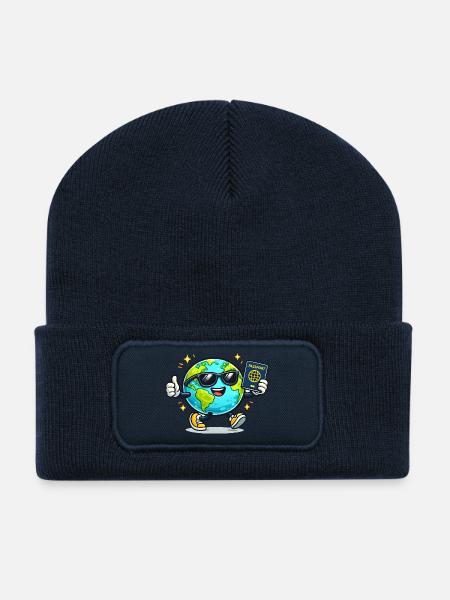 Globe Buddy Pass-Abenteuer - Recycelte Patch Beanie - French Navy