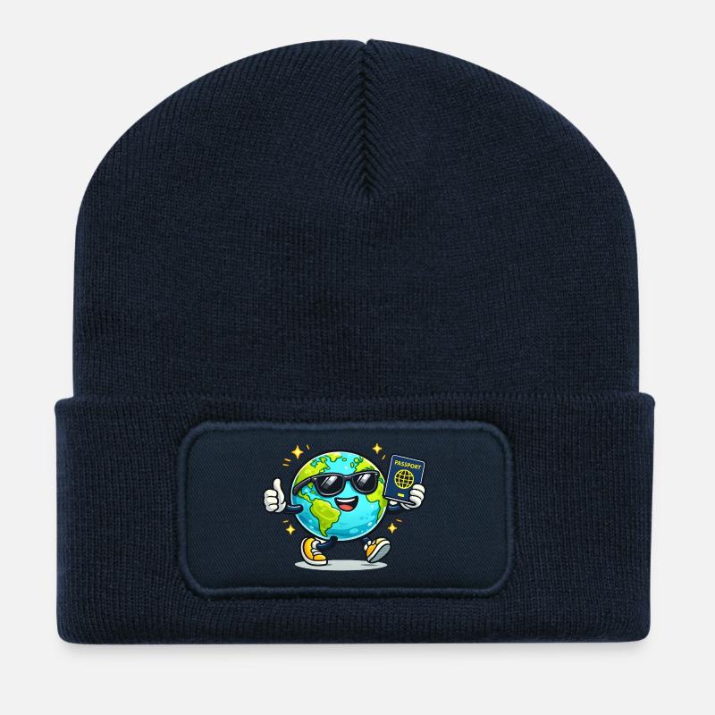 Globe Buddy Pass-Abenteuer - Recycelte Patch Beanie - French Navy
