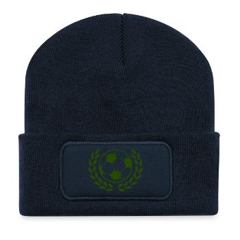 Lorbeerball Siegkranz Grafik - Recycelte Patch Beanie - French Navy - Vorne