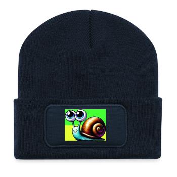 Schnecke - Recycelte Patch Beanie - French Navy - Vorne