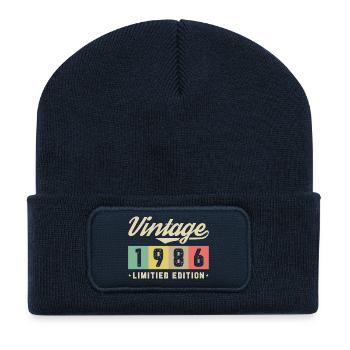 Vintage 1986 Limited Edition - Recycled Patch Beanie - french navy - Front