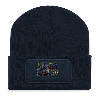Street Legend Camo Graffiti Style - Recycelte Patch Beanie - French Navy - Vorne