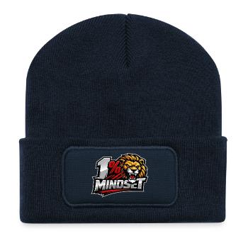 1% Mindset Lion Logo - Recycled Patch Beanie - french navy - Front