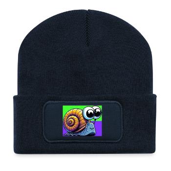 Snail - Recycled Patch Beanie - french navy - Front