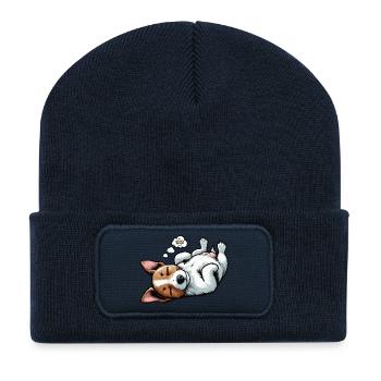Jack Russel terrier Jack russel owner Jackie - Recycled Patch Beanie - french navy - Front