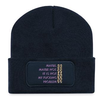 Maybe not – my problem - Recycled Patch Beanie - french navy - Front
