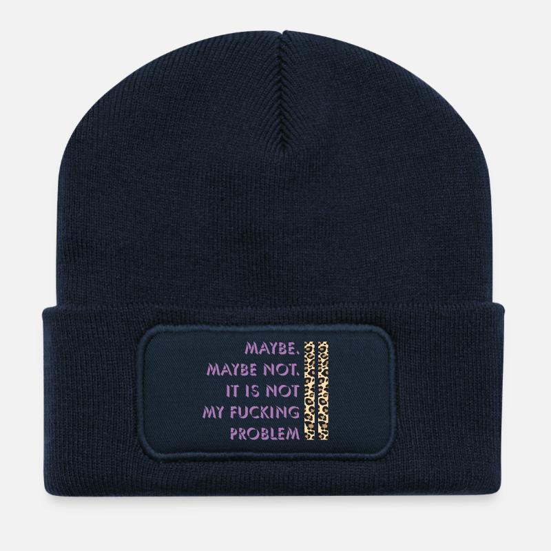 Maybe not – my problem - Recycled Patch Beanie - french navy