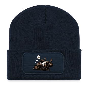 Münsterländer Münsterländerbesitzer Münsterhund - Recycelte Patch Beanie - French Navy - Vorne