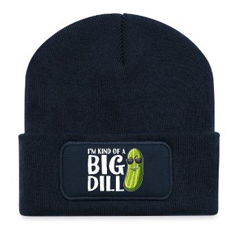 Big Dill Pickle Wortspiel-Tee - Recycelte Patch Beanie - French Navy - Vorne