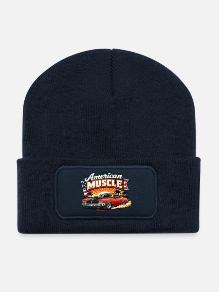American_Muscle_2 - Recycled Patch Beanie - french navy