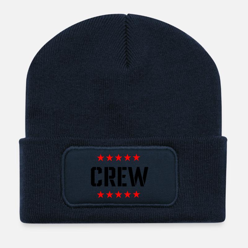 Crew with stars - Recycled Patch Beanie - french navy