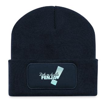 Durchhalten Fenja - Recycelte Patch Beanie - French Navy - Vorne