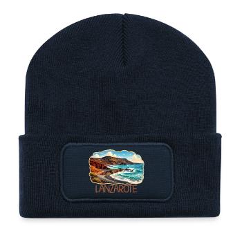 Lanzerote Coast - Recycled Patch Beanie - french navy - Front