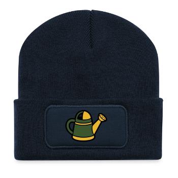 L’arrosage peut faire pousser des plantes jardinières - Beanie recyclé à patch - bleu marine - Devant