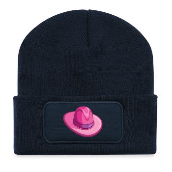 Pinker Cowboyhut - Recycelte Patch Beanie - French Navy - Vorne