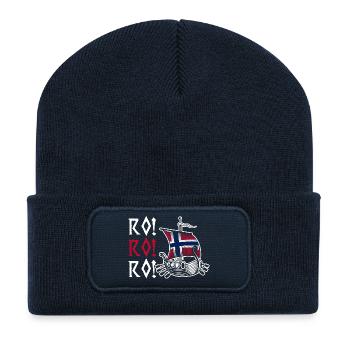 Norvège des fjords Norge Navire scandinave ro-viking - Beanie recyclé à patch - bleu marine - Devant