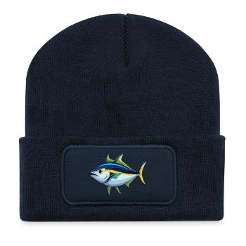 Tuna fish - Recycled Patch Beanie - french navy - Front