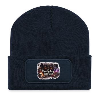 Morally Grey Book Club - Recycled Patch Beanie - french navy - Front
