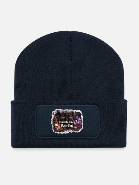 Morally Grey Book Club - Recycelte Patch Beanie - French Navy