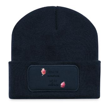 Count the memories, not the calories. - Recycled Patch Beanie - french navy - Front