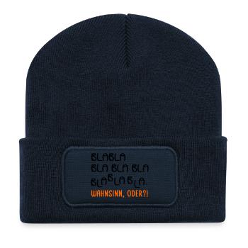 Gespräche Wahnsinn - Recycelte Patch Beanie - French Navy - Vorne