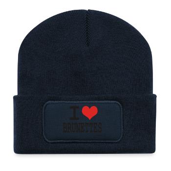 I love brunettes - Recycelte Patch Beanie - French Navy - Vorne
