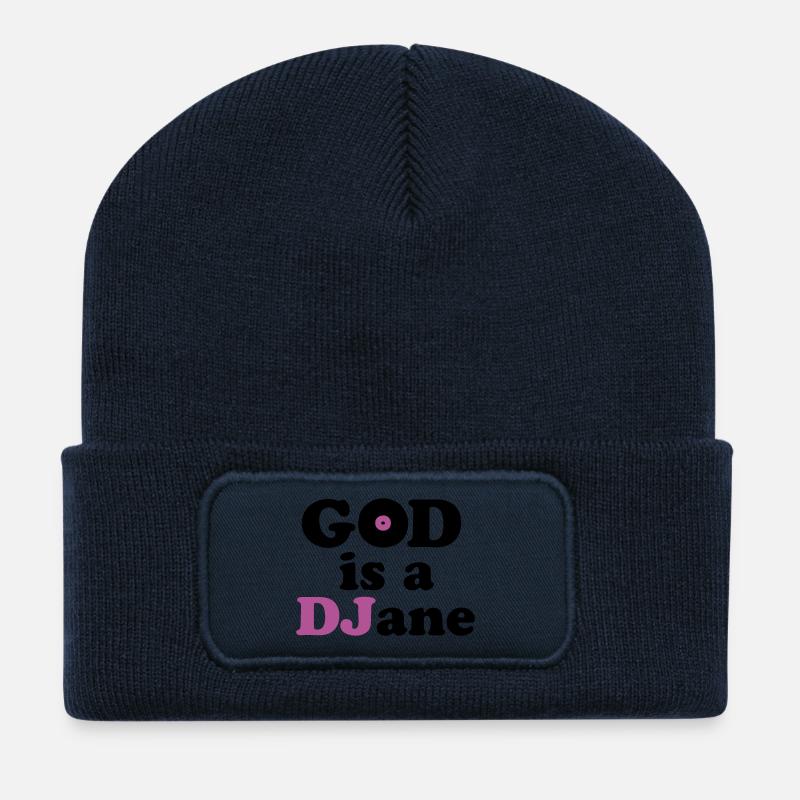 God is a DJane - Recycelte Patch Beanie - French Navy