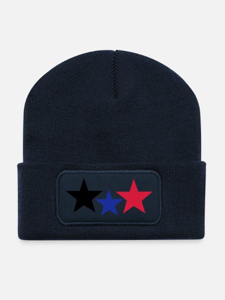 Stars - Recycelte Patch Beanie - French Navy