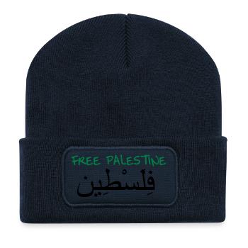 Palestine - Beanie recyclé à patch - bleu marine - Devant