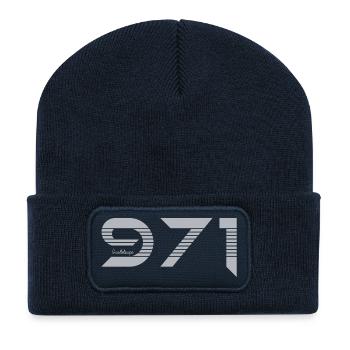 Guadeloupe 971 - Beanie recyclé à patch - bleu marine - Devant