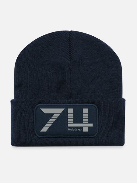 Rhône Alpes Haute Savoie 74 - Beanie recyclé à patch - bleu marine