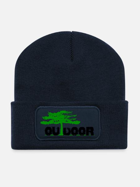 Outdoor Baum - Recycelte Patch Beanie - French Navy