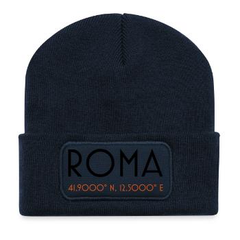 roma coordinates rome - Recycled Patch Beanie - french navy - Front