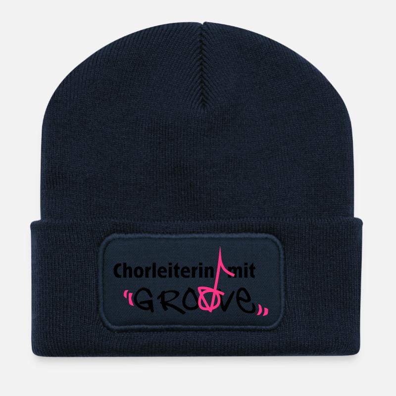 Chorleiterin mit GROOVE - Recycelte Patch Beanie - French Navy