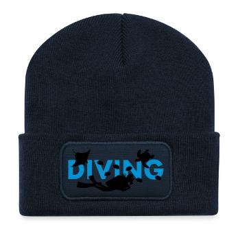 diving tauchen - Recycelte Patch Beanie - French Navy - Vorne